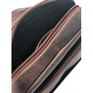 KOŽENÁ TAŠKA PŘES RAMENO BROWN