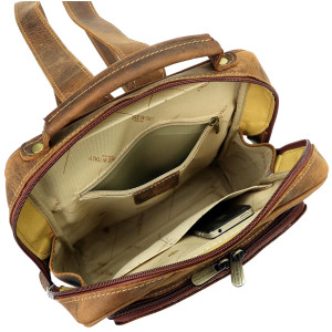 KOŽENÝ BATOH UNISEX CAMEL