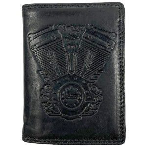 Kožená peněženka MACHINE BLACK