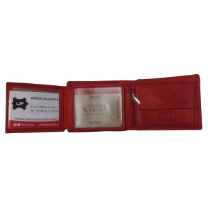 KOŽENÁ PENĚŽENKA MINI KABANA RED