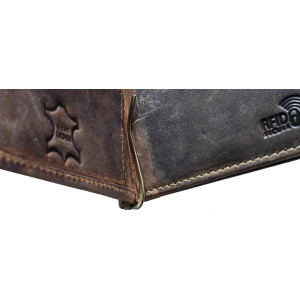 KOŽENÁ DOLAROVKA SHARK BROWN