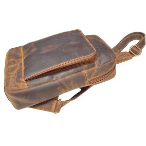 Kožený batoh crossbody TOMIO TAN