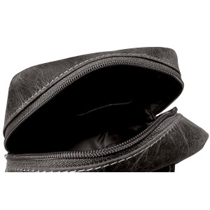 Kožený batoh crossbody TOMIO BLACK