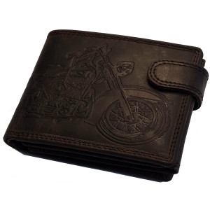 Kožená peněženka MOTORKA DARK BROWN