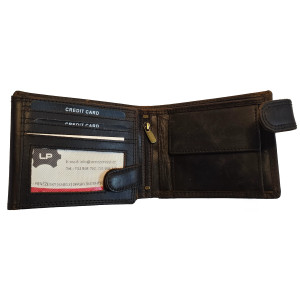 Kožená peněženka MOTORKA DARK BROWN
