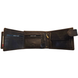 Kožená peněženka MOTORKA DARK BROWN