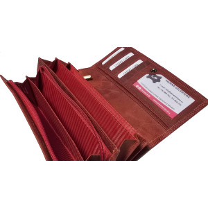 Kožená dámská peněženka ISABELLA RED