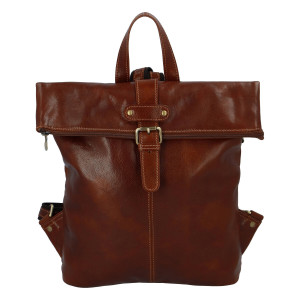 Kožený batoh MESSENGER ITALY BROWN