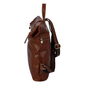 Kožený batoh MESSENGER ITALY BROWN
