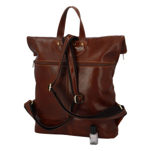 Kožený batoh MESSENGER ITALY BROWN