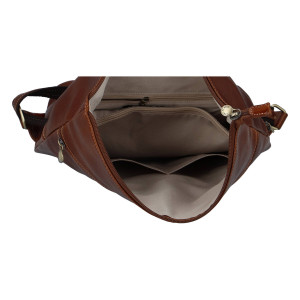 Kožený batoh MESSENGER ITALY BROWN