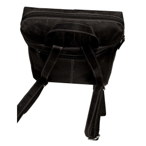 Kožený batoh CLAUDIE PŘÍRODNÍ BLACK