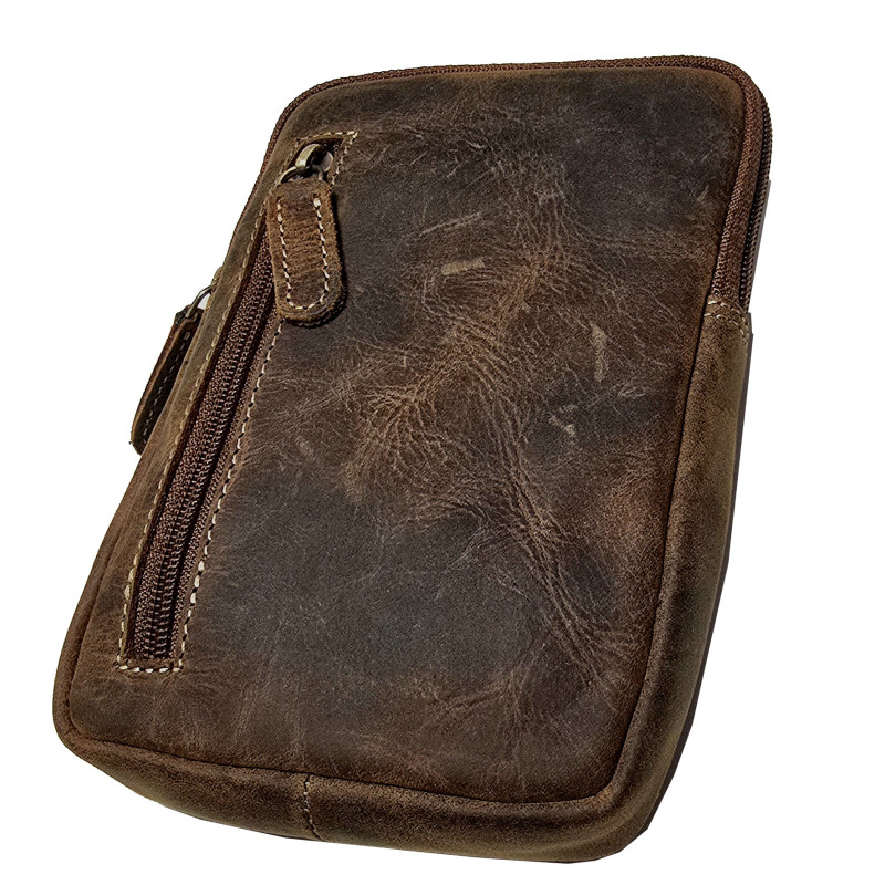 Kožená kapsa na opasek - crossbody