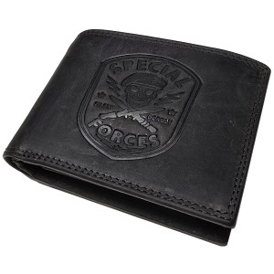 Kožená peněženka SPECIAL FORCES BLACK