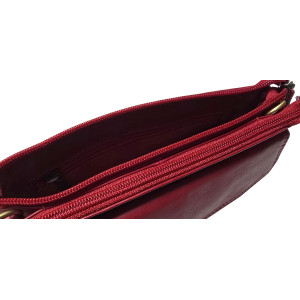 Dámská kožená kabelka MINI RED