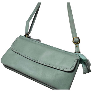 Dámská kožená kabelka MINI TURQUOISE