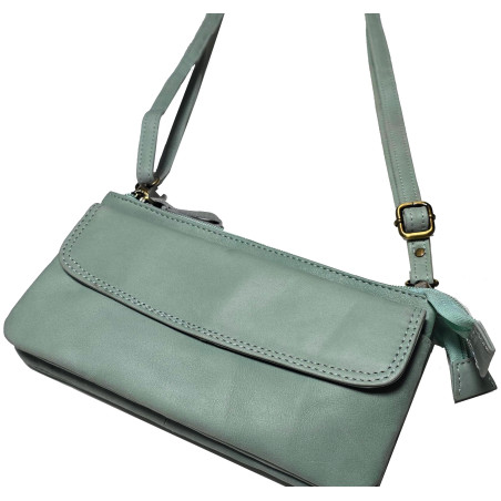 Dámská kožená kabelka MINI TURQUOISE