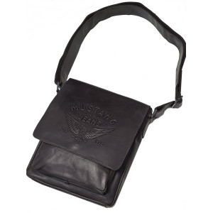 Pánská kožená taška přes rameno MUSTANG JEANS 1 BLACK