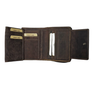 Dámská kožená peněženka UNISEX TRIFOLD BROWN