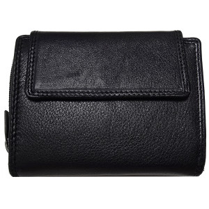 Kožená peněženka UNISEX TRIFOLD BLACK