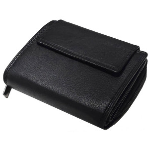 Kožená peněženka UNISEX TRIFOLD BLACK