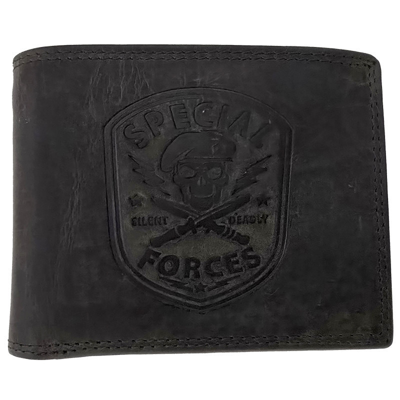 Kožená peněženka SPECIAL FORCES BLACK