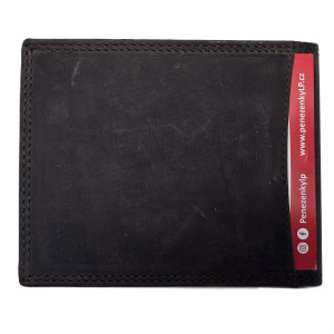 Tenká kožená peněženka LP DARK BROWN