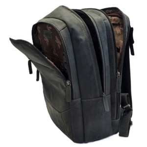 Velký kožený batoh HUNTERS BLACK
