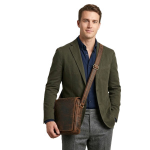 Kožená taška crossbody KAMIL 812 TAN