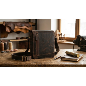 Kožená taška crossbody KAMIL 822