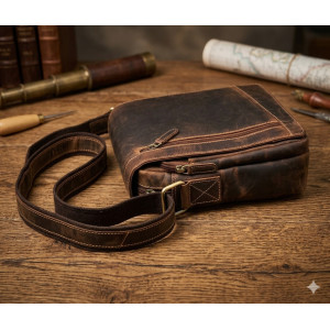 Kožená taška crossbody KAMIL 822