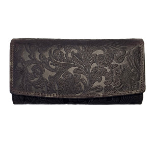 Kožená peněženka ROMANCE dark brown