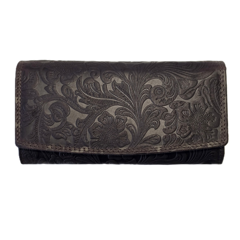 Kožená peněženka ROMANCE dark brown