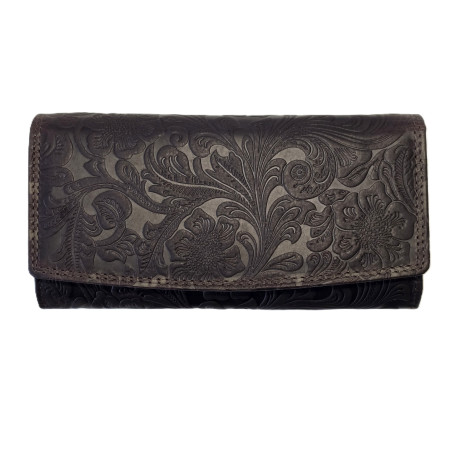 Kožená peněženka ROMANCE dark brown