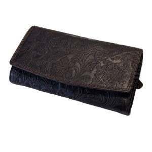 Kožená peněženka ROMANCE dark brown