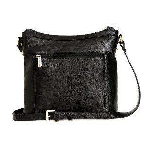 Kožená kabelka crossbody HEXAGONA černá