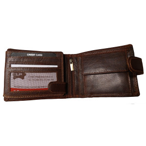Kožená peněženka z pravé kůže WATER BUFFALO brown