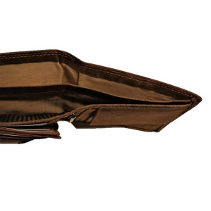 Kožená peněženka  hřiby brown
