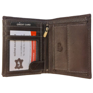 KOŽENÁ PENĚŽENKA PRAGATI DARK BROWN