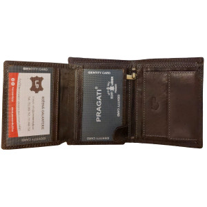 KOŽENÁ PENĚŽENKA PRAGATI DARK BROWN